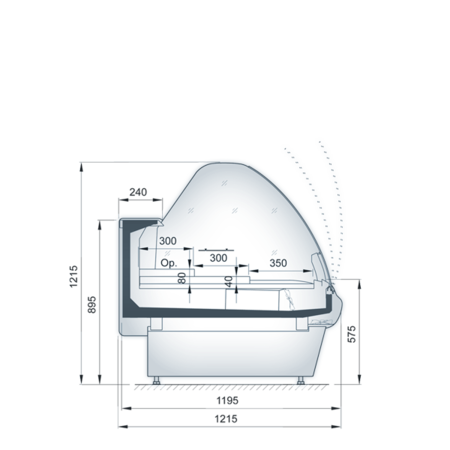 Прилавок холодильный LHOTSE LDL-06